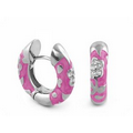 Lauren G. Adams Flowers by Orly - Small Huggie Earrings (Silver/Hot Pink)